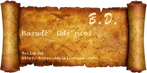 Bazsó Dániel névjegykártya